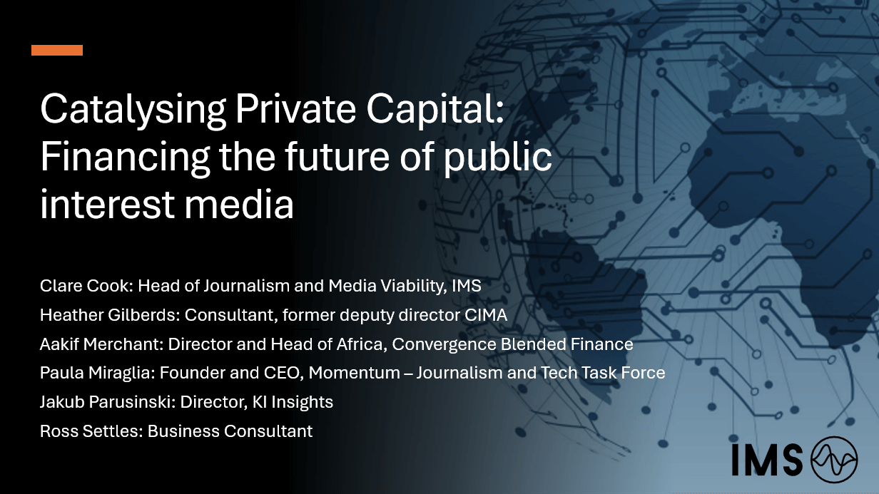 catalysing private capital: financing the future of public interest media